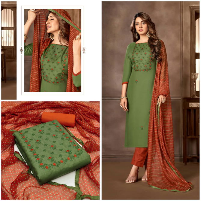 DS Designer Color Set Cotton Dress Material Catalog